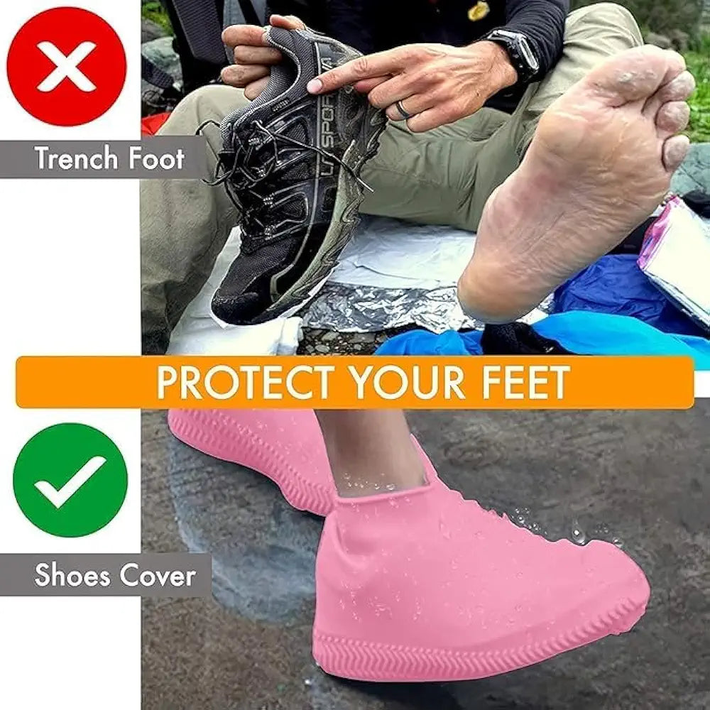 Shoe Cover-Silicone Reusable Anti skid Waterproof Boot Cover Shoe Protector
